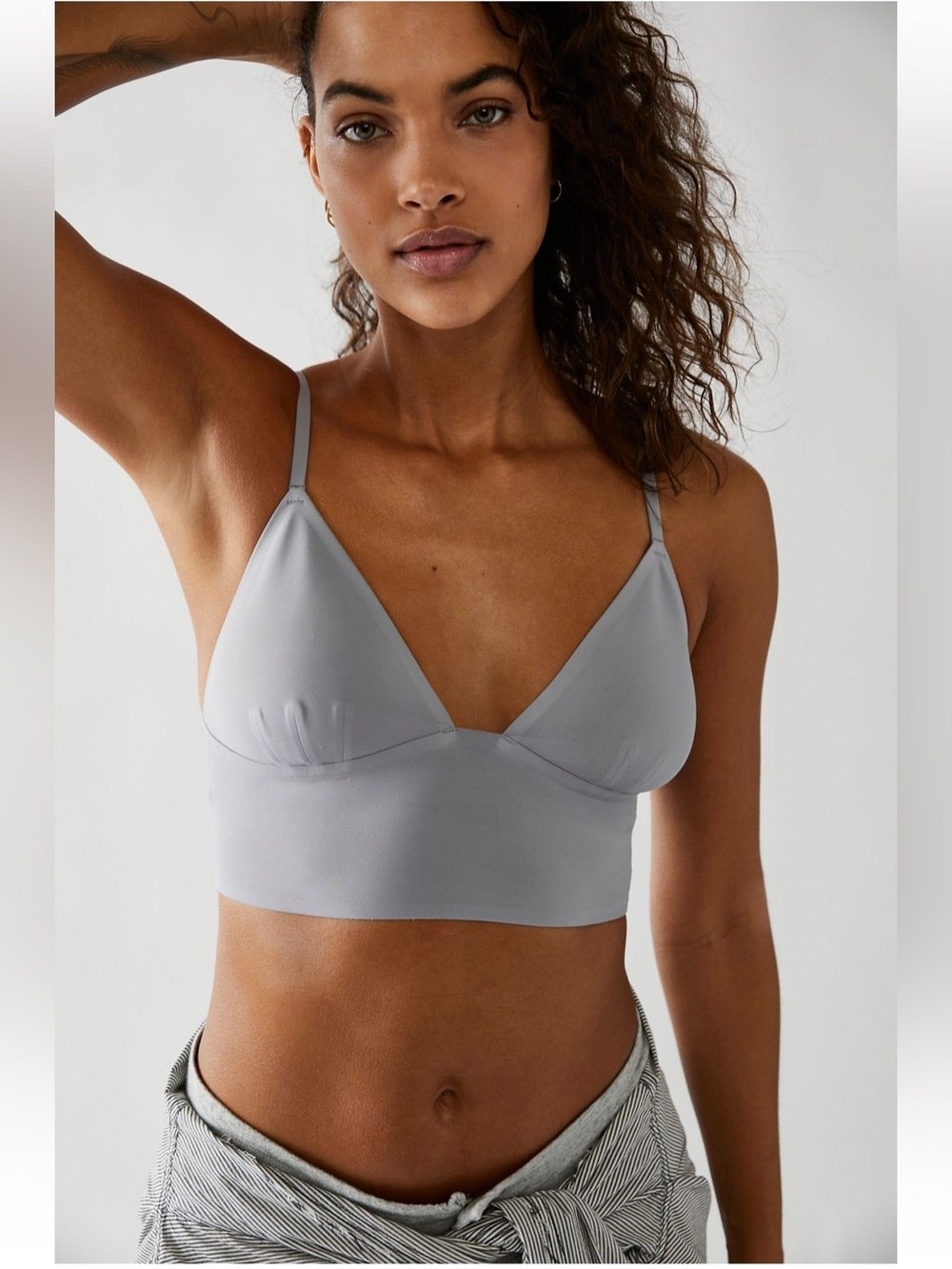 NWT 🆕 Free People Sage Longline Neo Bralette • Small • Frosted Earth